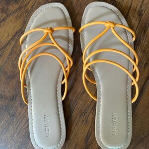 Strappy orange Old Navy Sandels